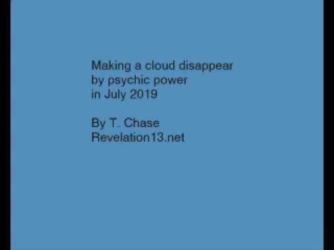Making a cloud disappear by psychic power in July 2019