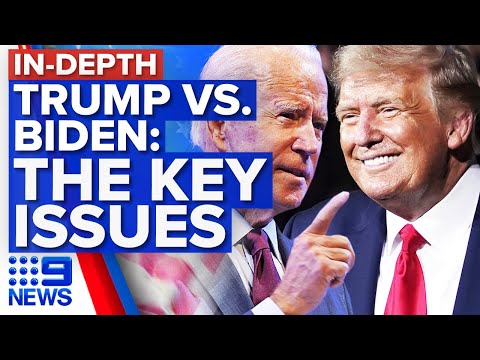 Trump v Biden: The key issues | First 2020 US Presidential Debate | 9 News Australia