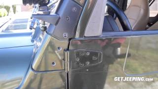 How To: Install Rugged Ridge Mirror Relocation Bracket on Jeep Wrangler TJ  - GetJeeping - YouTube