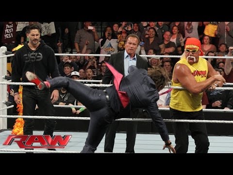 Arnold Schwarzenegger and Joe Manganiello join Hulk Hogan in the ring: Raw, March 24, 2014 - UCJ5v_MCY6GNUBTO8-D3XoAg