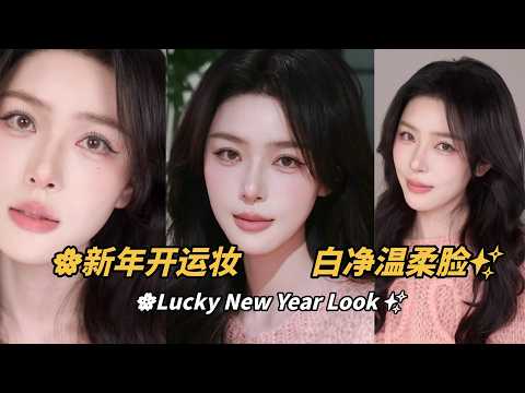 [ENG SUB]🌸新年开运妆~超温柔淡妆！hin满意~好运颜值双开挂🪭白净小脸迎财神~| 仇仇qiuqiu
