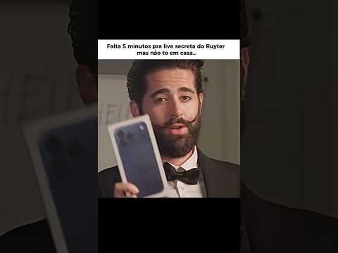 Não posso perder a live que pode mudar a minha vida… #ruyter #ruyterpoubel