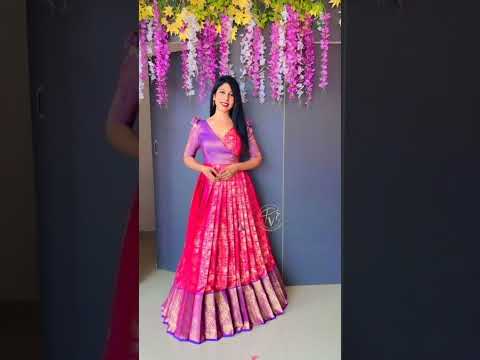 काटपदर साडीचे असे लॉन्ग ड्रेस शिवून घ्या.@healthgurumarathi7066 #shortfeed #saree #fashion #yt