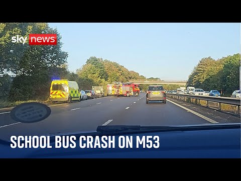Merseyside: Major incident declared after school bus overturns
