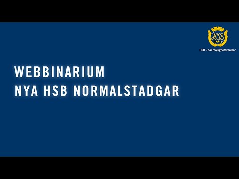 Nya HSB Normalstadgar (WEBBINARIUM)