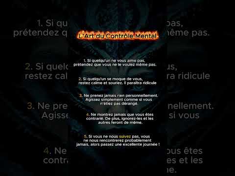 Maîtrisez le Contrôle Mental : Surpassez N'Importe Qui Sans Un Mot 😶🧠 | Astuces Puissantes