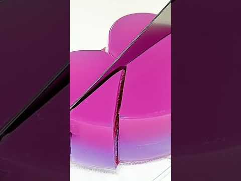 ASMR jelly heart 💝 cake 🎂😍 Cutting 🍒 #satisfying #asmr #relaxing #odlysatisfying #asmrsounds #relax