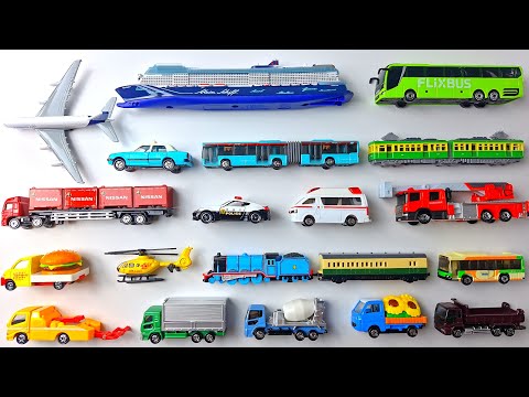 Learn Vehicles Bus, Cruise Ship, Train, Police Car, and Truck | Toy Learning Video for Kids