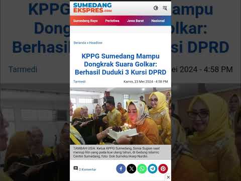 KPPG Sumedang Mampu Dongkrak Suara Golkar: Berhasil Duduki 3 Kursi DPRD #viral