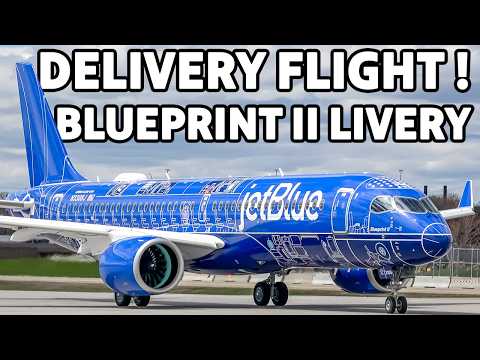 DELIVERY FLIGHT! JetBlue BLUEPRINT II A220-300 departing Montreal (YMX/CYMX)