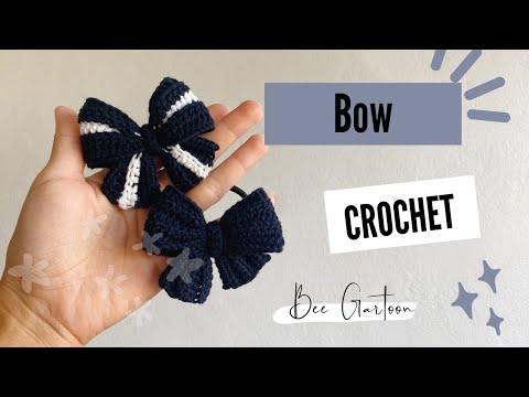 ถักโบว์ ไว้อาลัย : how to Bow crochet