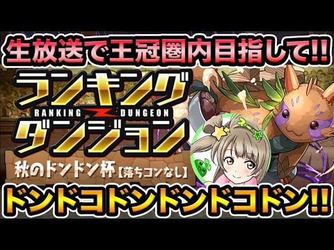 【生放送】ランキングダンジョン秋のドンドコドン杯！ボコボコにする！※概要欄必読！ランダンドンドン！【スー☆パズドラ】