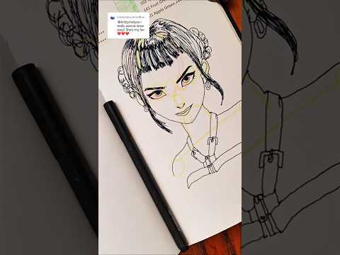 drawing Zoey from kpopdemonhunters tutorial
