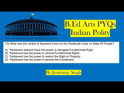 Odisha B.Ed Arts Previous year Question Paper Discussion // Indian Polity // Full Analysis Part-001