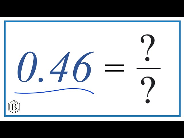 What is 46 as a Fraction?