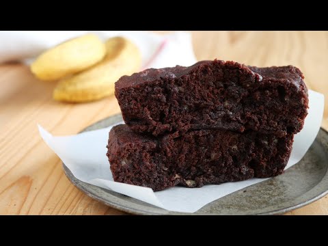 【卵無し! 米粉のココアバナナパン】簡単レンジで3分♪ Rice flour cocoa banana bread