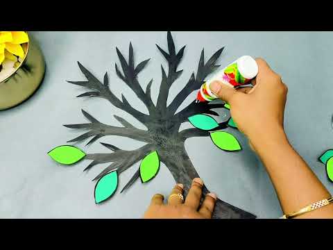 DIY Tree Wall Decor 🌳 | Easy Handmade Wall Hanging for Home #diy #tree #best #homedecor