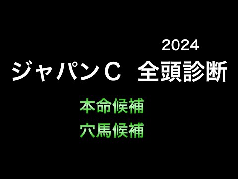 【競馬予想】　ジャパンカップ　2024  全頭診断　事前予想