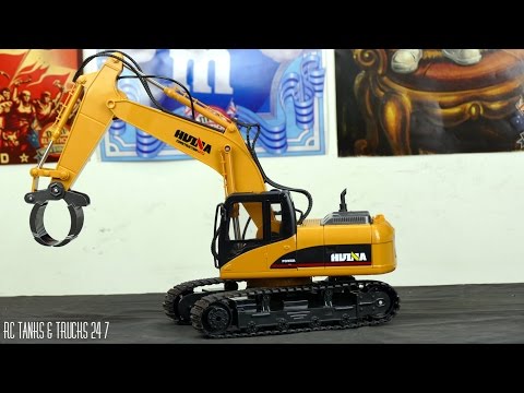 HUINA 570 RC EXCAVATOR/LOG GRABBER - Detailed Look & Driving Functions - UC1JRbSw-V1TgKF6JPovFfpA