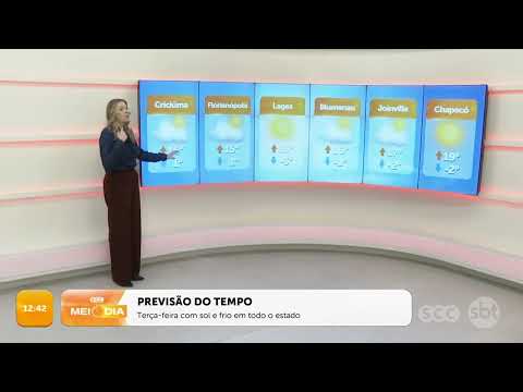 Terça-feira (13/08/2024) com sol e frio em todo o estado | Tempo | SCC Meio-Dia