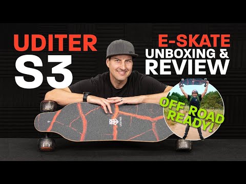 Super Long Range Entry Level Electric Skateboard: Uditer S3 with 2 Removable Batteries