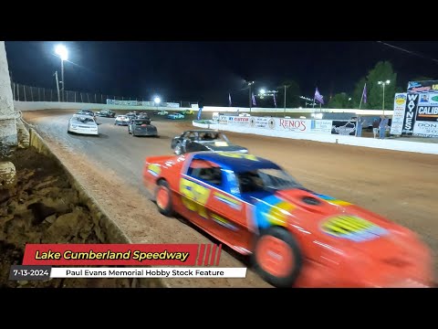 Lake Cumberland Speedway - Paul Evans Memorial Hobby Stock Feature - 7/13/2024 - dirt track racing video image
