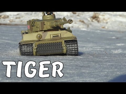 Тест-драйв ТИГРА по снегу!  Тест орудия на пробитие ...  Р/у танк Taigen German Tiger I - UCvsV75oPdrYFH7fj-6Mk2wg