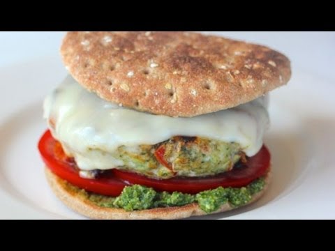 Clean Eating Pesto & Mozzarella Turkey Burger Recipe - UCj0V0aG4LcdHmdPJ7aTtSCQ