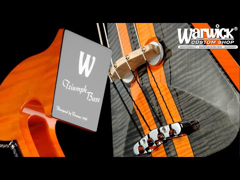 Warwick Custom Shop Masterbuilt - Triumph Bass - Orange Racing Stripe Design #18-3738