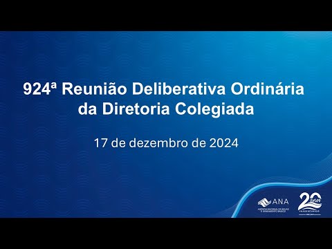 924ª Reunião Deliberativa Ordinária da Diretoria Colegiada - 17 de dezembro de 2024.