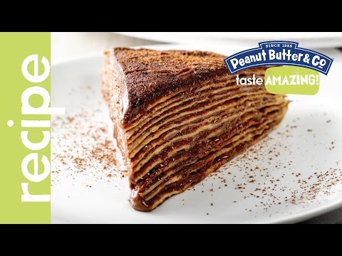 Dark Chocolate Peanut Butter Crepe Cake Recipe