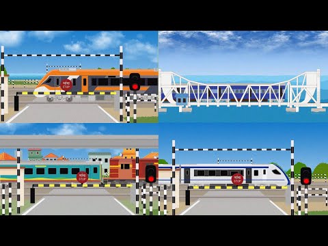 Indian Railroad crossings animation complication【踏切アニメ】インドのふみきりカンカン総集編