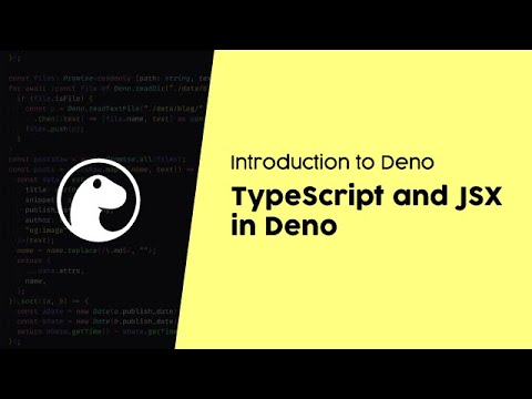 TypeScript and JSX in Deno