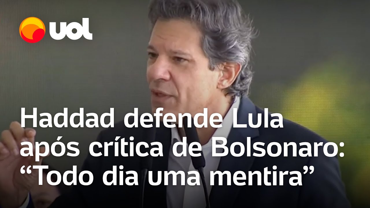 Haddad defende Lula após ataque de Bolsonaro Nem foi julgado e está pedindo anistia fugindo