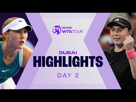 Andreeva Faces Avanesyan; Ostapenko & Jabeur Also In Action | Day 2 In Dubai | WTA Match Highlights