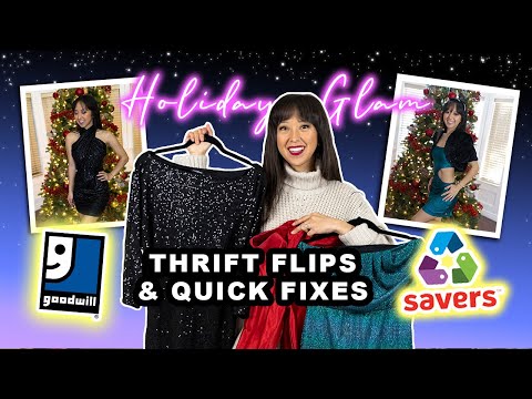 thrift flipping and fixing clothes ~Holiday Glam~ edition!