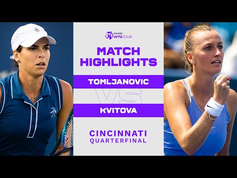 Ajla Tomljanovic vs. Petra Kvitova | 2022 Cincinnati Quarterfinal | WTA Match Highlights