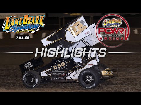 7.23.22 POWRI Lake Ozark Speedway 305 Sprint Car Highlights | Lake Ozark Speedway - dirt track racing video image