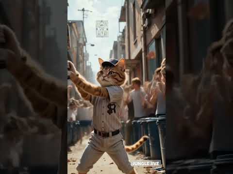 Two Cats Amazing Cricket 🏏 Match.  #aicartoon #catsjourney #animation