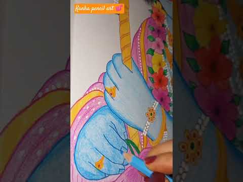 Kanha pencil art💕#youtubeshorts #like #trendingshorts #share #art #subscribe #youtube #arijitsingh