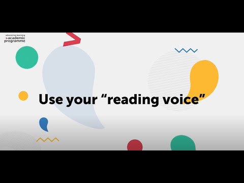 Use your “reading voice”