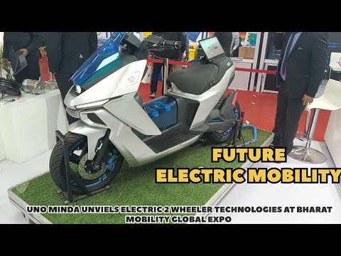 UNO MINDA SHOWCASE ADVANCE ELECTRIC 2 WHEELER TECHNOLOGIES AT BHARAT MOBILITY GLOBAL EXPO|TD 223 E2W