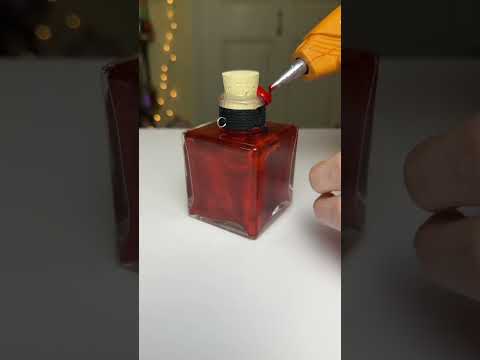 Making my Bat Blood decorative Halloween potion bottle, up now in my shop!