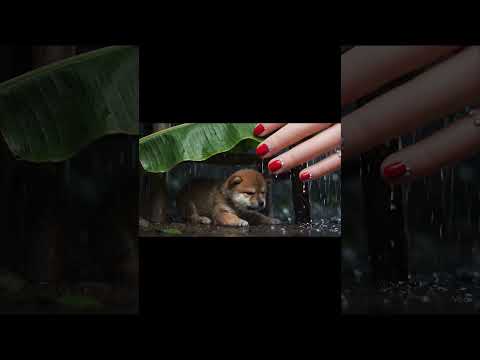 chú cún dễ thương và một bàn tay ấm áp ❤️🌧️ #viralvideo #cute #ai #short