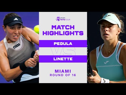 Jessica Pegula vs. Magna Linette | 2023 Miami Round of 16 | WTA Match Highlights