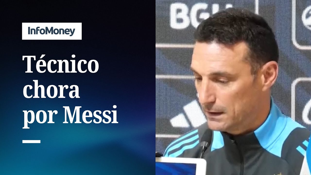 Técnico chora em coletiva antes da possível despedida de Messi na Argentina | InfoMoney News