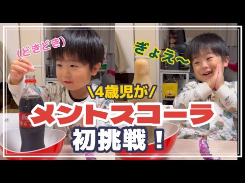 今更メントスコーラに挑戦したがる4歳児