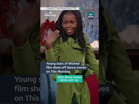 Young stars of Wicked film show off their dance moves on This Morning #itvnews #wicked