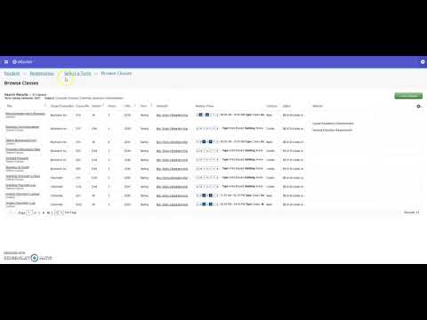Registration Self Service Banner 9: Browse Course & Browse Course Catalog