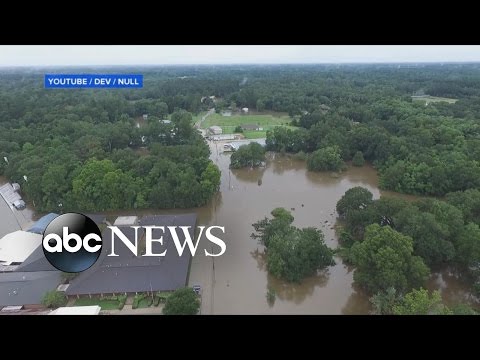 Louisiana Flooding | Drone Flies Over Devastation